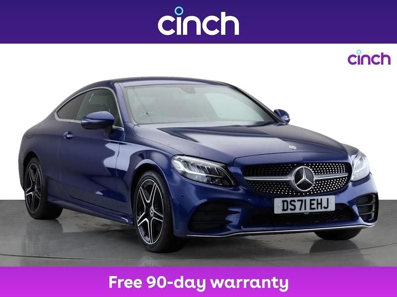 Blue Used 2021 Mercedes C220 AMG line Coupe | £23,799 (Fair price) - Image 1/3