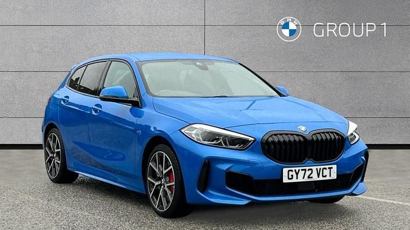 Misano blue Used 2022 BMW 128 Comfort Edition Hatchback | £25,495 (Fair price) - Image 1/4