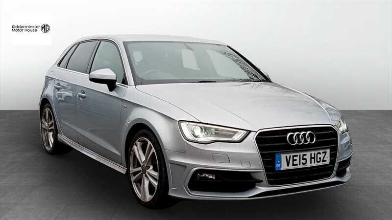 Silver Used 2015 Audi A3 Sportback S-Line Hatchback | £10,899 (Fair price) - Image 1/4