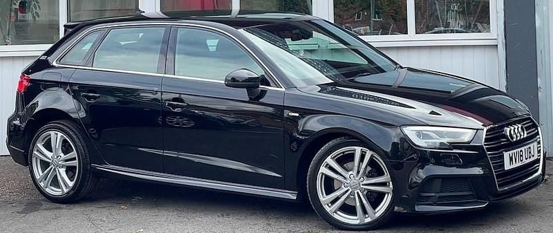 Used Audi A3 Sportback S-Line 110 HP (80 kW) 2018 Black Hatchback