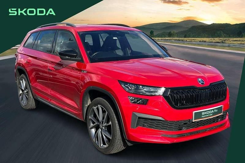 Red Used 2022 Skoda Kodiaq SportLine SUV | £27,595 (Fair price) - Image 1/4