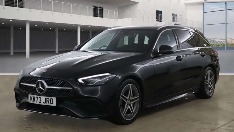 Black Used 2023 Mercedes C220 AMG line Estate | £26,300 (Fair price) - Image 1/3