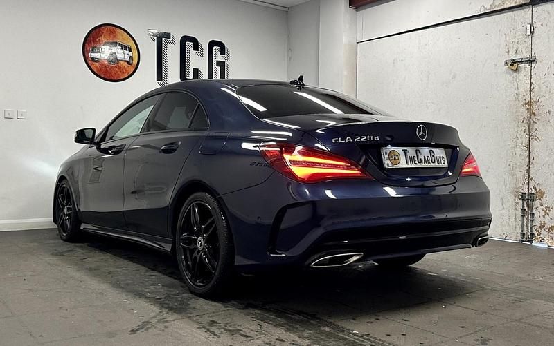 Used Mercedes CLA220 AMG line 177 HP (130 kW) 2018 Blue Sedan