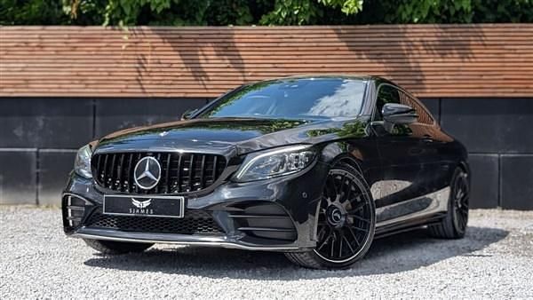 Black Used 2020 Mercedes C300 AMG line Coupe | £22,990 (Fair price) - Image 1/4