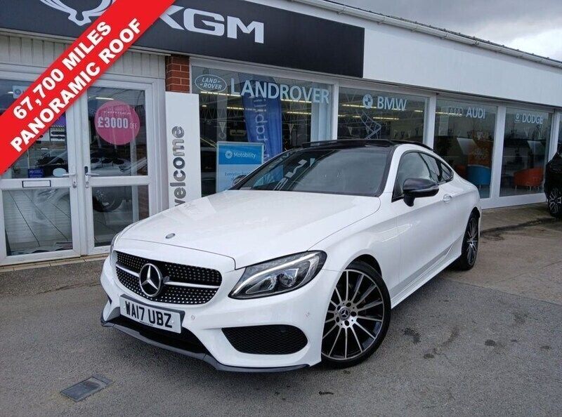 White Used 2017 Mercedes C220 AMG line Coupe | £16,999 (Expensive) - Image 1/4