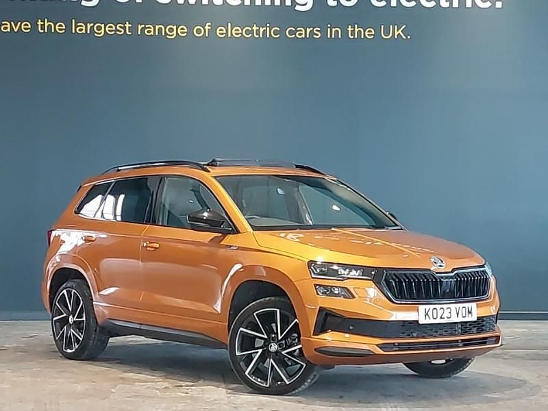 Used Skoda Karoq SportLine 150 HP (110 kW) 2023 Orange SUV
