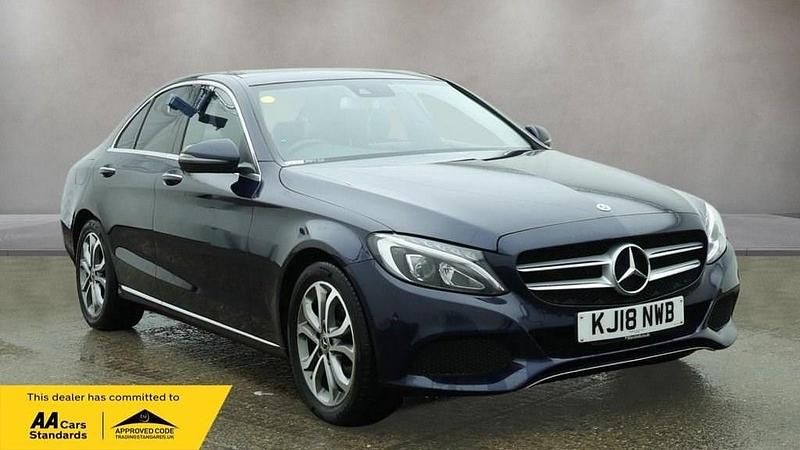 Used Mercedes C200 Premium Plus 184 HP (135 kW) 2018 Blue Sedan
