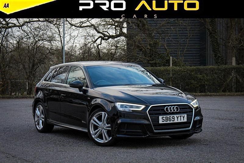 Used Audi A3 Sportback S-Line 2020 Black Hatchback