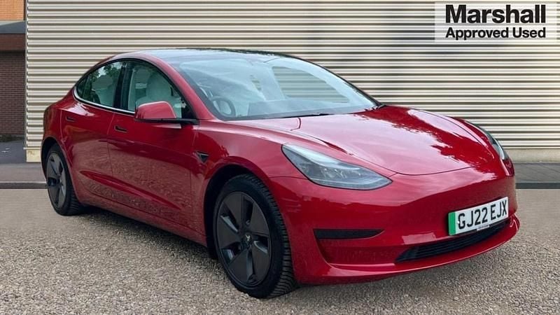 Red Used 2022 Tesla Model 3 Standard Range Sedan | £18,825 (Expensive) - Image 1/4
