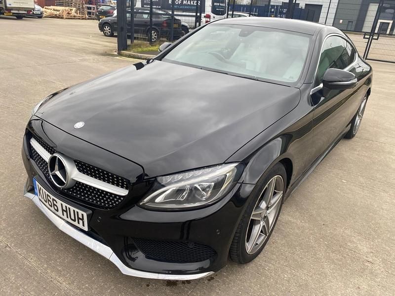 Used Mercedes C220 AMG line 170 HP (125 kW) 2016 Black Coupe