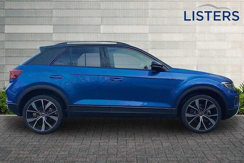 New VW T-Roc Design 2025 Ravenna blue metallic black SUV