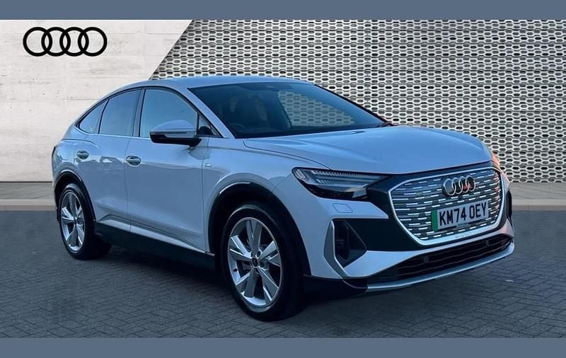 White Used 2024 Audi Q4 Sportback e-tron S-Line SUV | £34,990 - Image 1/4