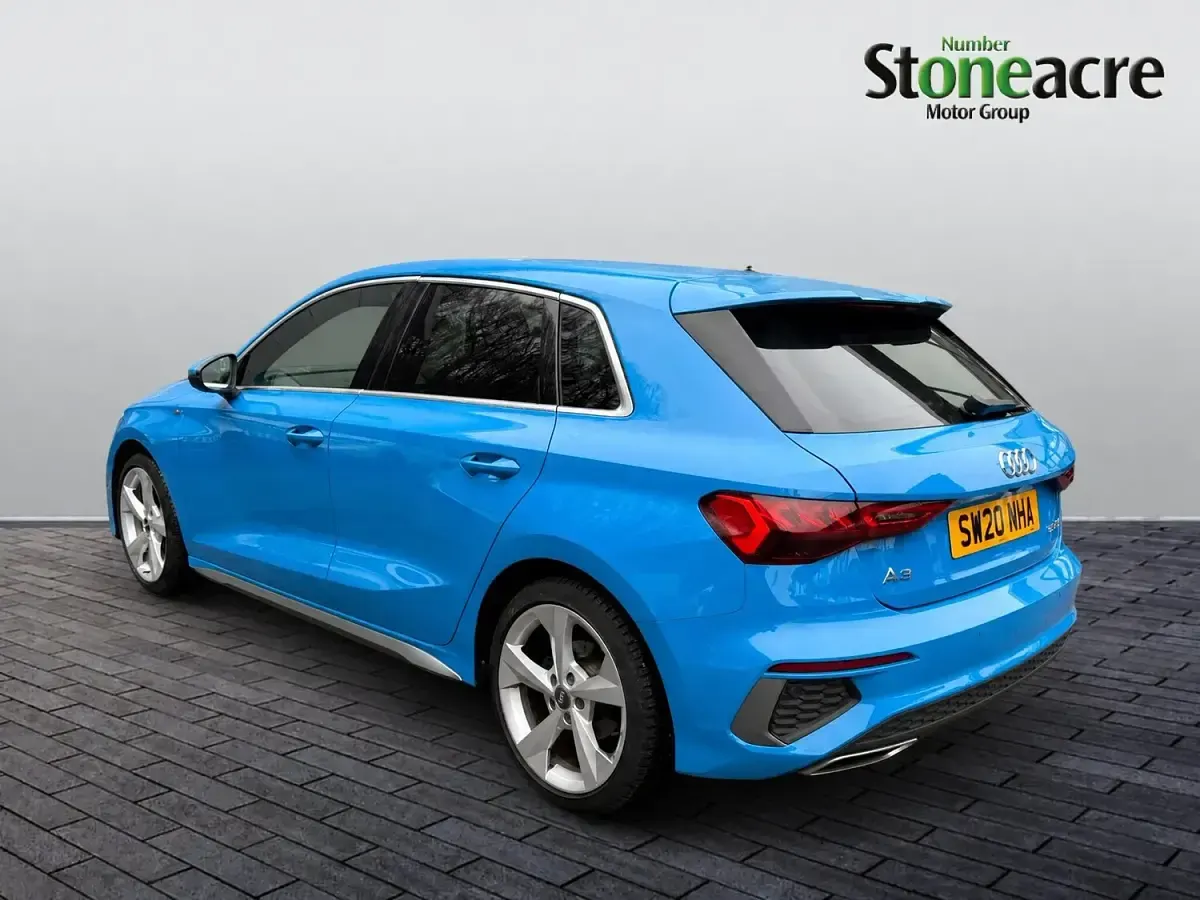 Used Audi A3 S-Line 150 HP (110 kW) 2020 Blue Sedan