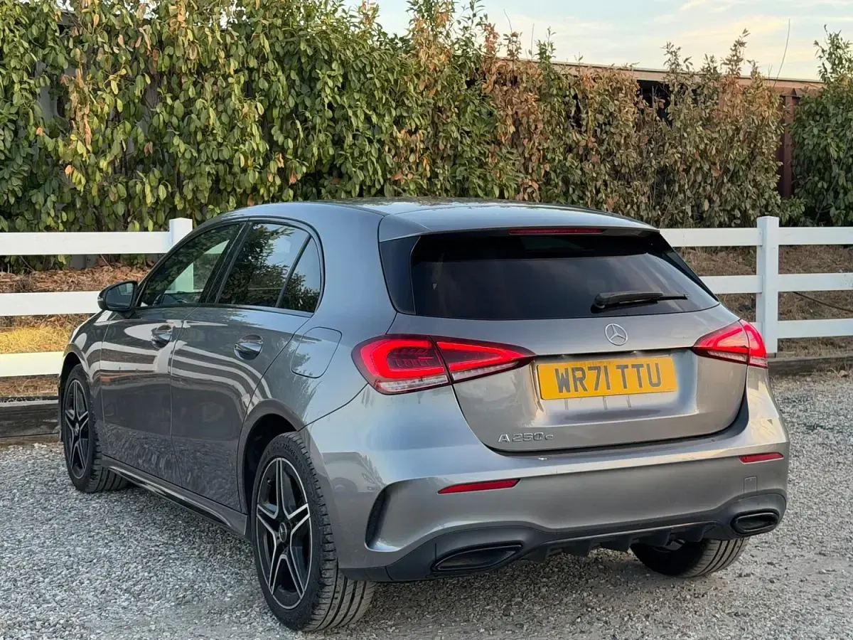 Used Mercedes A250 AMG line 214 HP (157 kW) 2022 Grey Hatchback