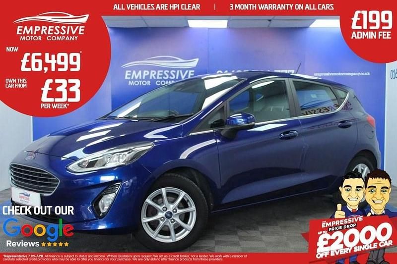 Blue Used 2018 Ford Fiesta Zetec Hatchback | £6,499 (A bit pricey) - Image 1/4