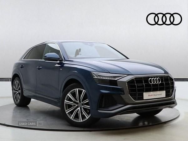 Blue Used 2020 Audi Q8 S-Line SUV | £37,490 (Fair price) - Image 1/4