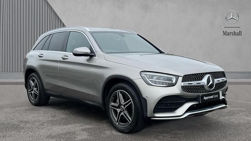 Used Mercedes GLC220 AMG line 194 HP (142 kW) 2021 Mojave silver metallic SUV