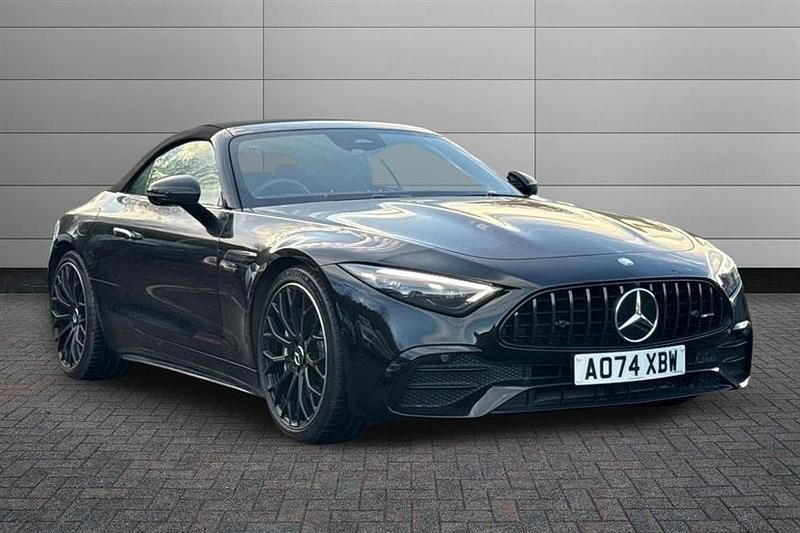 Obsidian black Used 2024 Mercedes SL43 AMG Premium Plus Cabriolet | £78,993 (Fair price) - Image 1/4