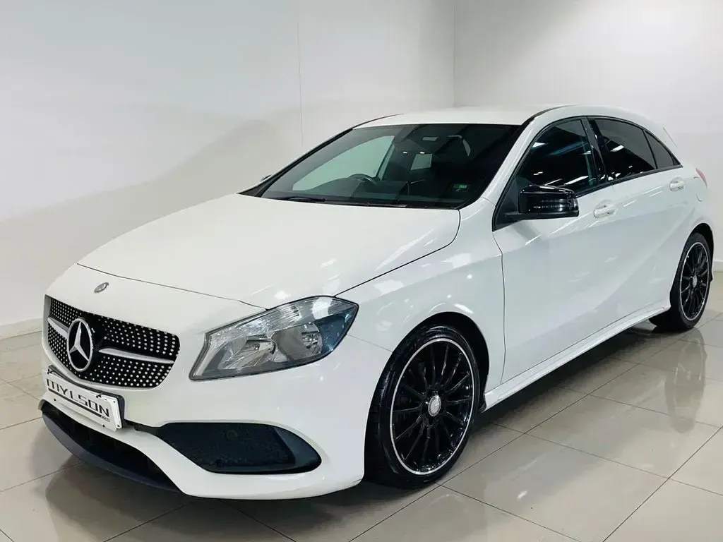 Used Mercedes A200 AMG line 136 HP (100 kW) 2016 White Hatchback