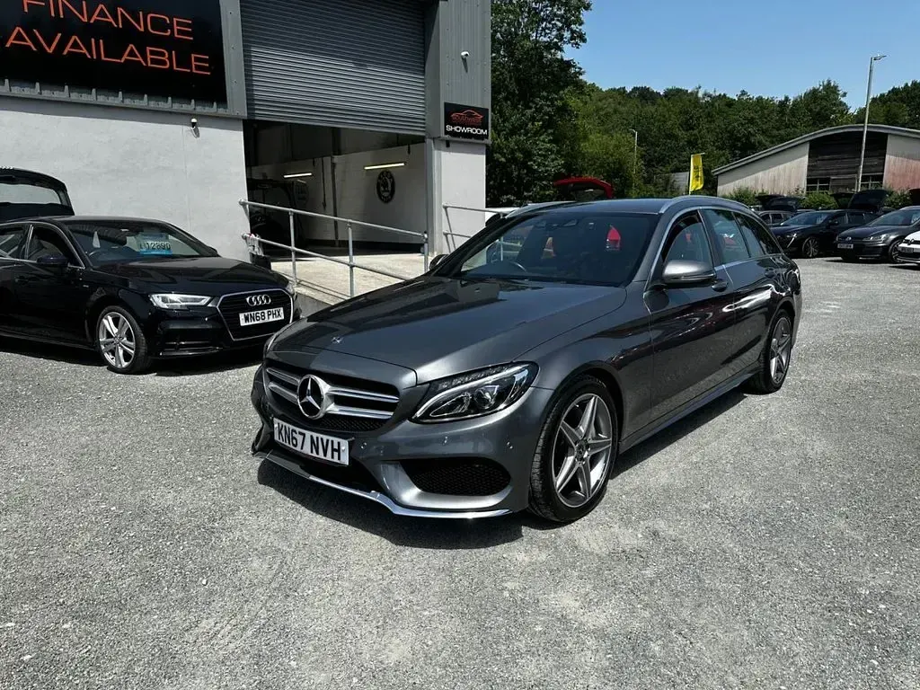 Used Mercedes C220 AMG line 170 HP (125 kW) 2017 Grey Estate