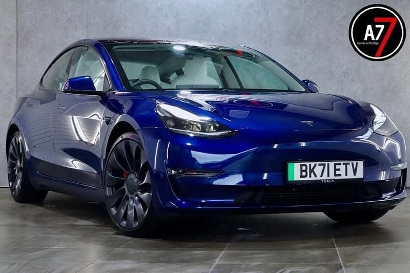 Blue Used 2021 Tesla Model 3 Performance Sedan | £24,490 (A bit pricey) - Image 1/4