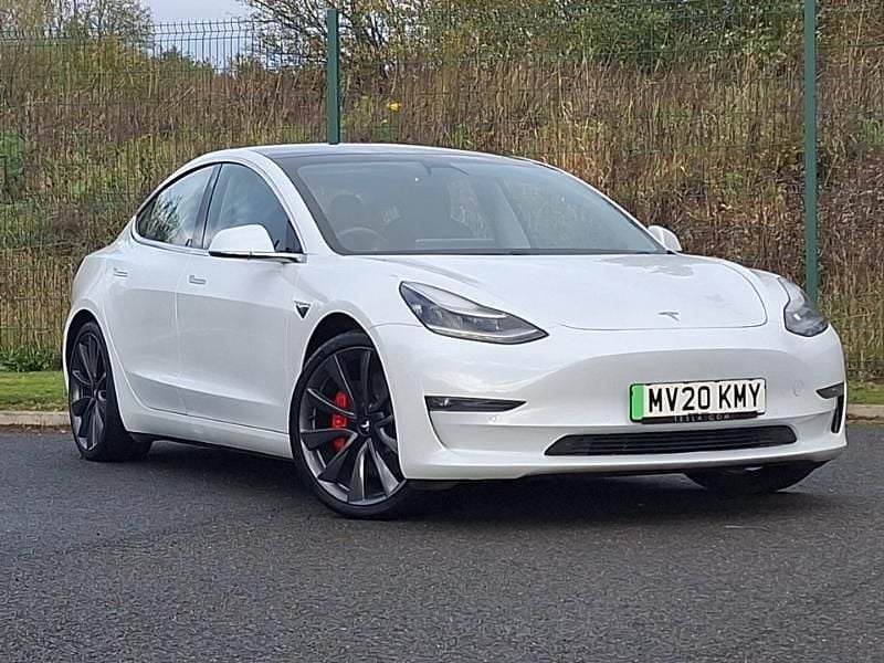 White Used 2020 Tesla Model 3 Performance Sedan | £18,998 (Fair price) - Image 1/4