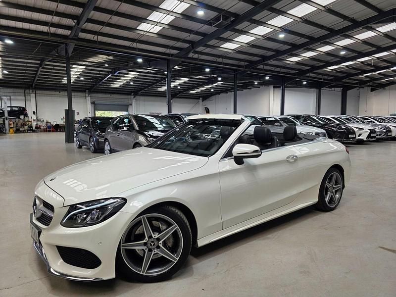 Used Mercedes C220 AMG line 170 HP (125 kW) 2018 White Cabriolet