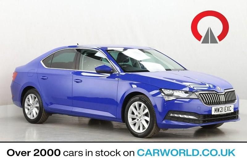 Used Skoda Superb SE Technology 150 HP (110 kW) 2021 Blue Hatchback