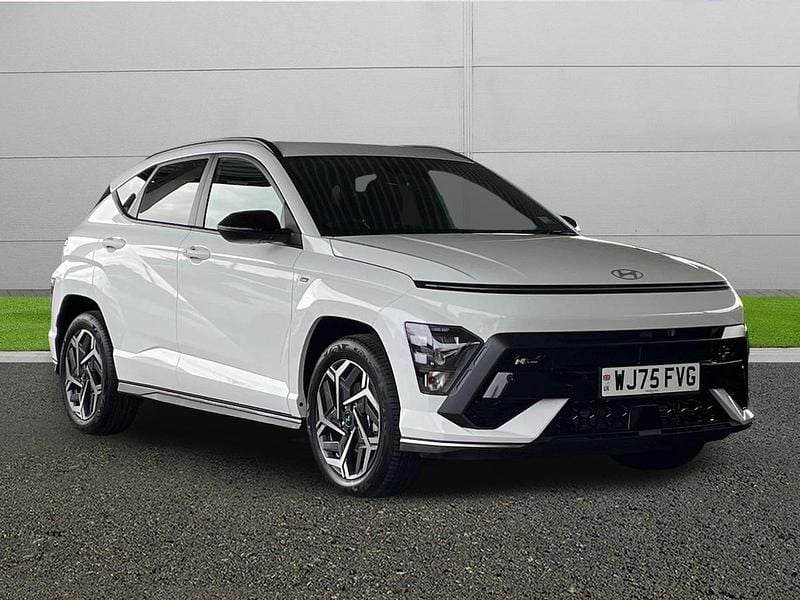 White New 2025 Hyundai Kona N Line SUV | £23,999 (Good price) - Image 1/4