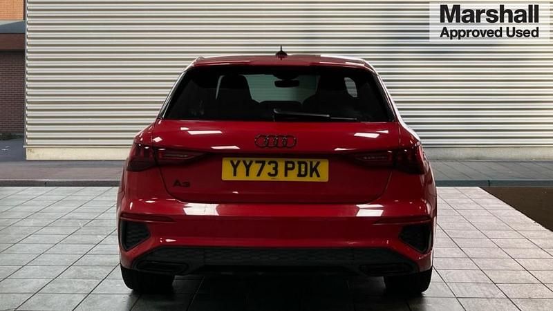 Used Audi A3 Black Edition 150 HP (110 kW) 2023 Red Sedan