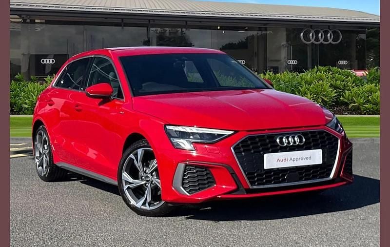 Used Audi A3 S-Line 147 HP (108 kW) 2023 Red Sedan