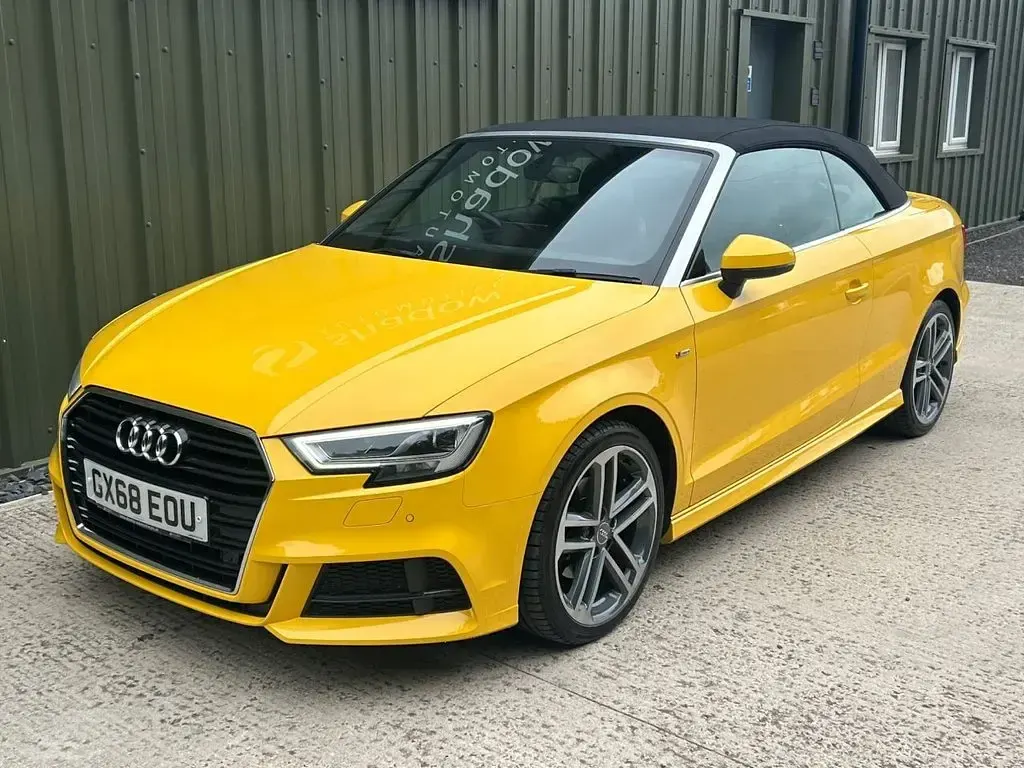Used Audi A3 Cabriolet S-Line 150 HP (110 kW) 2018 Yellow Cabriolet