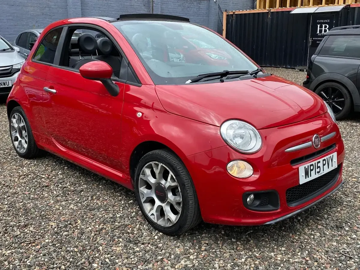 Used Fiat 500C S 69 HP (50 kW) 2015 Red Cabriolet