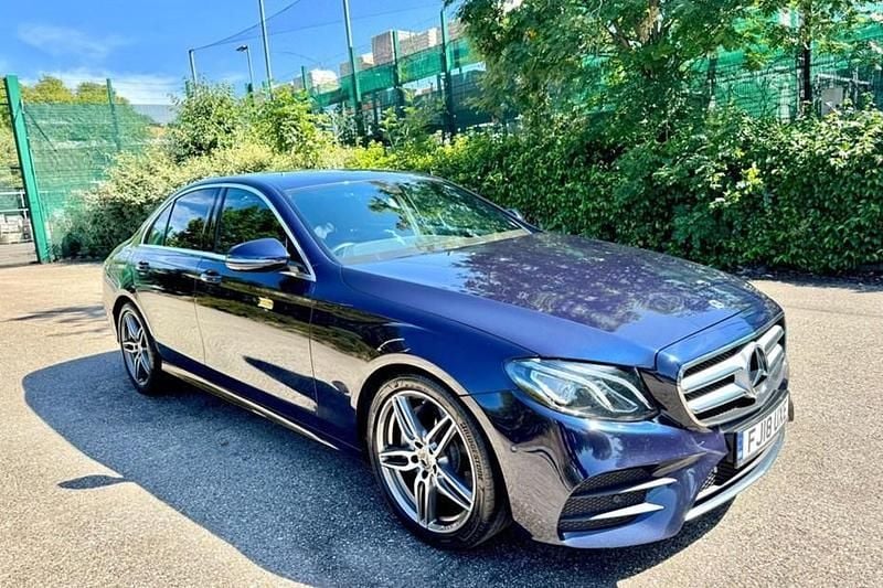 Blue Used 2018 Mercedes E220 AMG line Sedan | £12,989 (Fair price) - Image 1/1