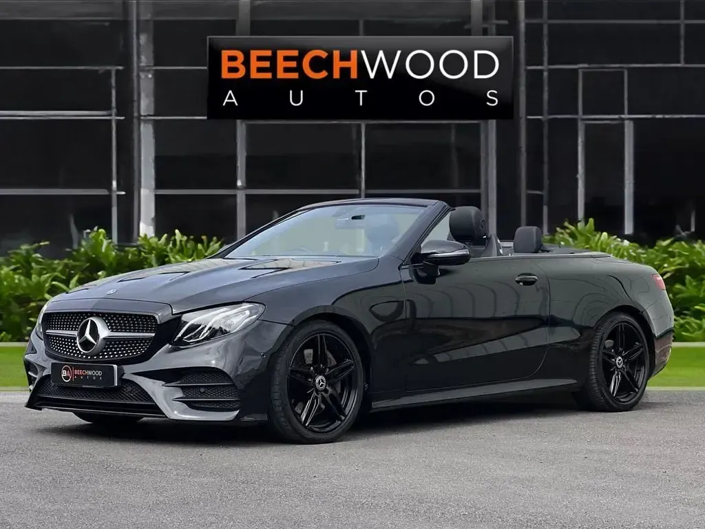 Used Mercedes E300 AMG line 245 HP (180 kW) 2018 Black Cabriolet