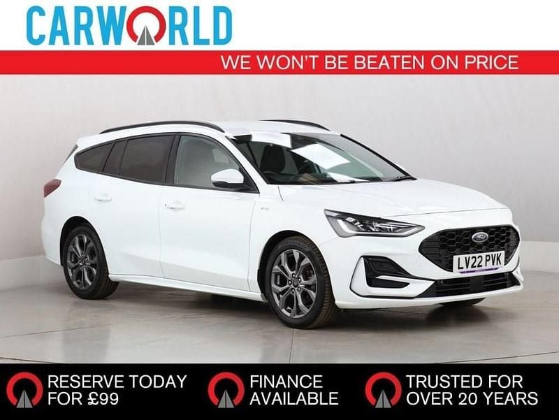 White Used 2022 Ford Focus ST-Line Estate | £15,377 (Good price) - Image 1/3
