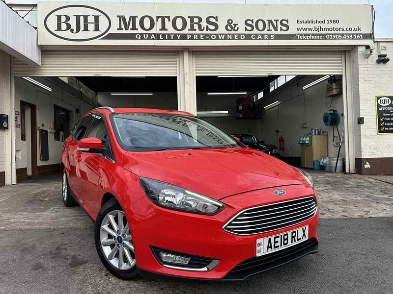 Red Used 2018 Ford Focus Titanium Estate | £8,988 (Good price) - Image 1/4