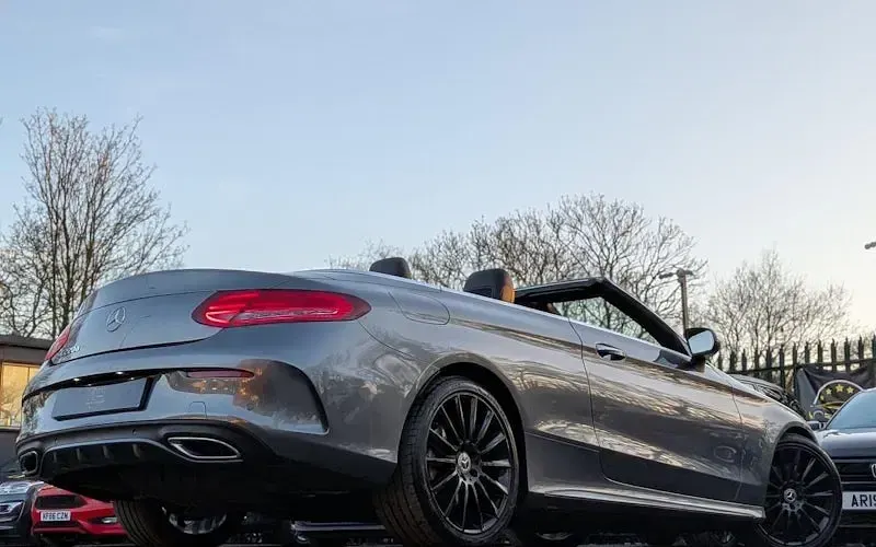 Used Mercedes C220 AMG line 170 HP (125 kW) 2017 Grey Cabriolet