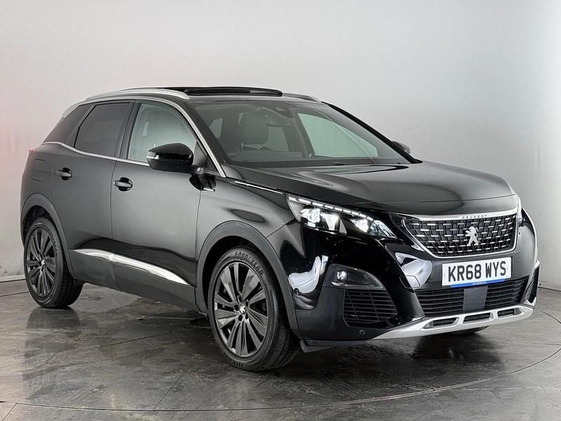 Black Used 2018 Peugeot 3008 GT-line Hatchback | £10,550 (Fair price) - Image 1/3