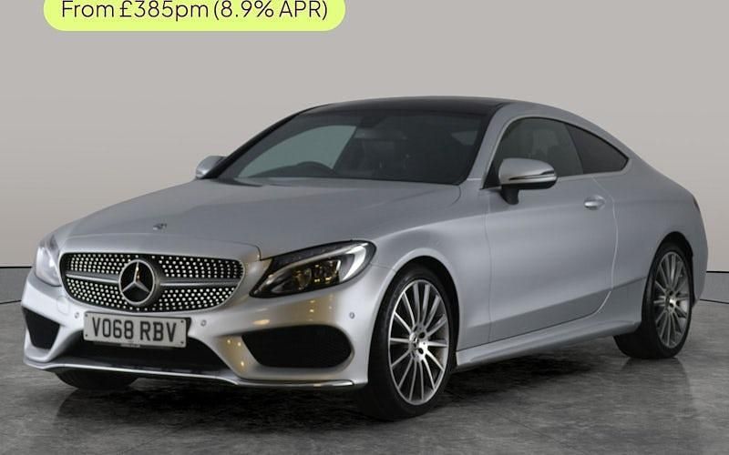 Used Mercedes C220 AMG Line Premium 170 HP (125 kW) 2018 Silver Coupe