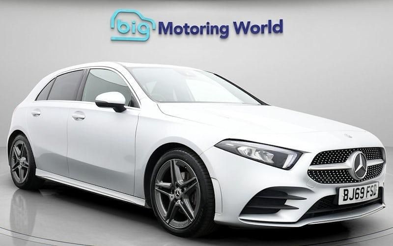 Used Mercedes A200 AMG line 163 HP (119 kW) 2019 Silver Hatchback