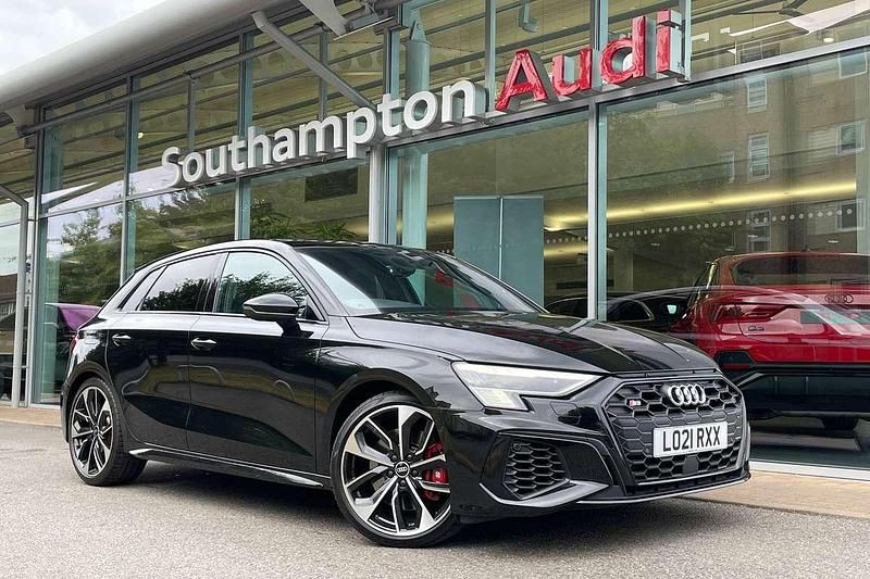 Black Used 2021 Audi S3 Advanced Hatchback | £31,990 (Good price) - Image 1/4