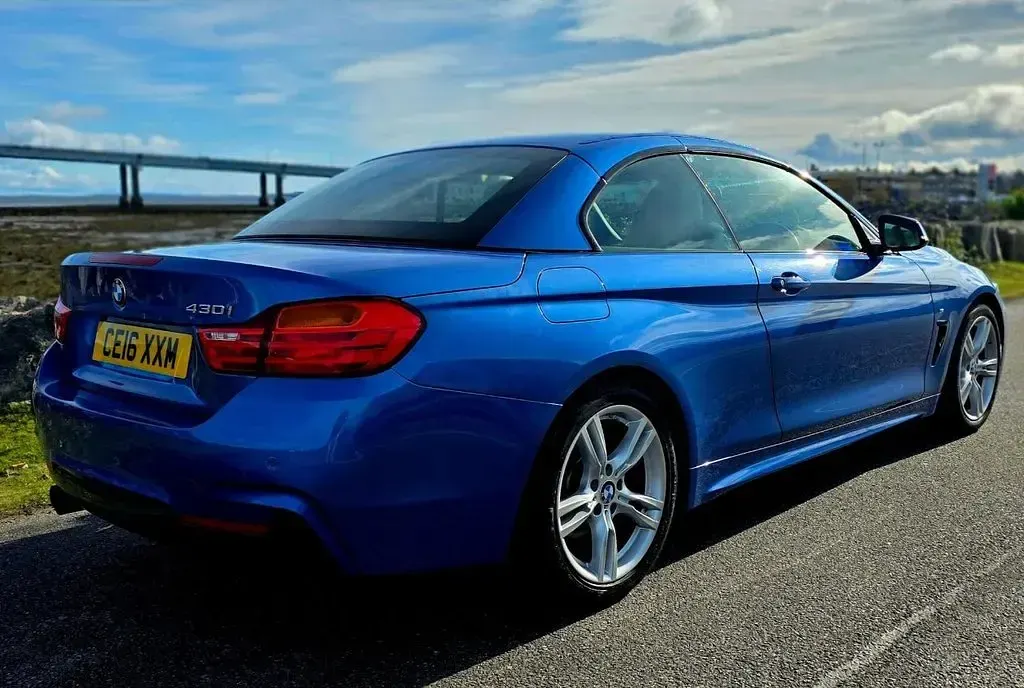 Used BMW 430 Cabriolet M Sport 252 HP (185 kW) 2016 Blue Cabriolet