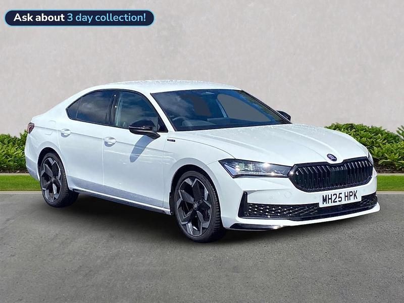 White Used 2025 Skoda Superb SportLine Hatchback | £36,990 - Image 1/4