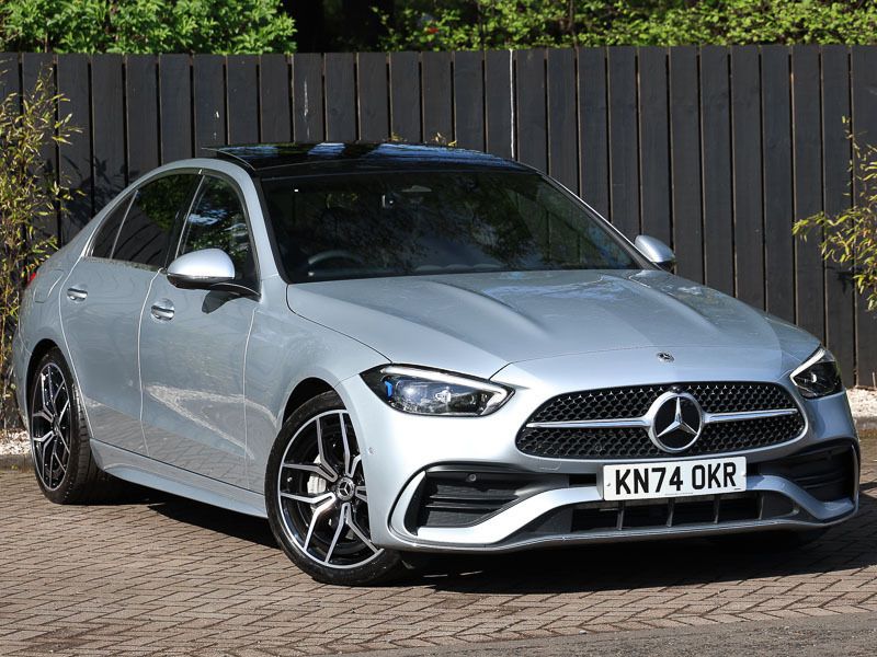 Silver Used 2024 Mercedes C300e AMG Line Premium Plus Sedan | £41,998 (Fair price) - Image 1/4