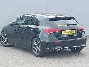 Used Mercedes A180 AMG line 136 HP (100 kW) 2021 Black Hatchback