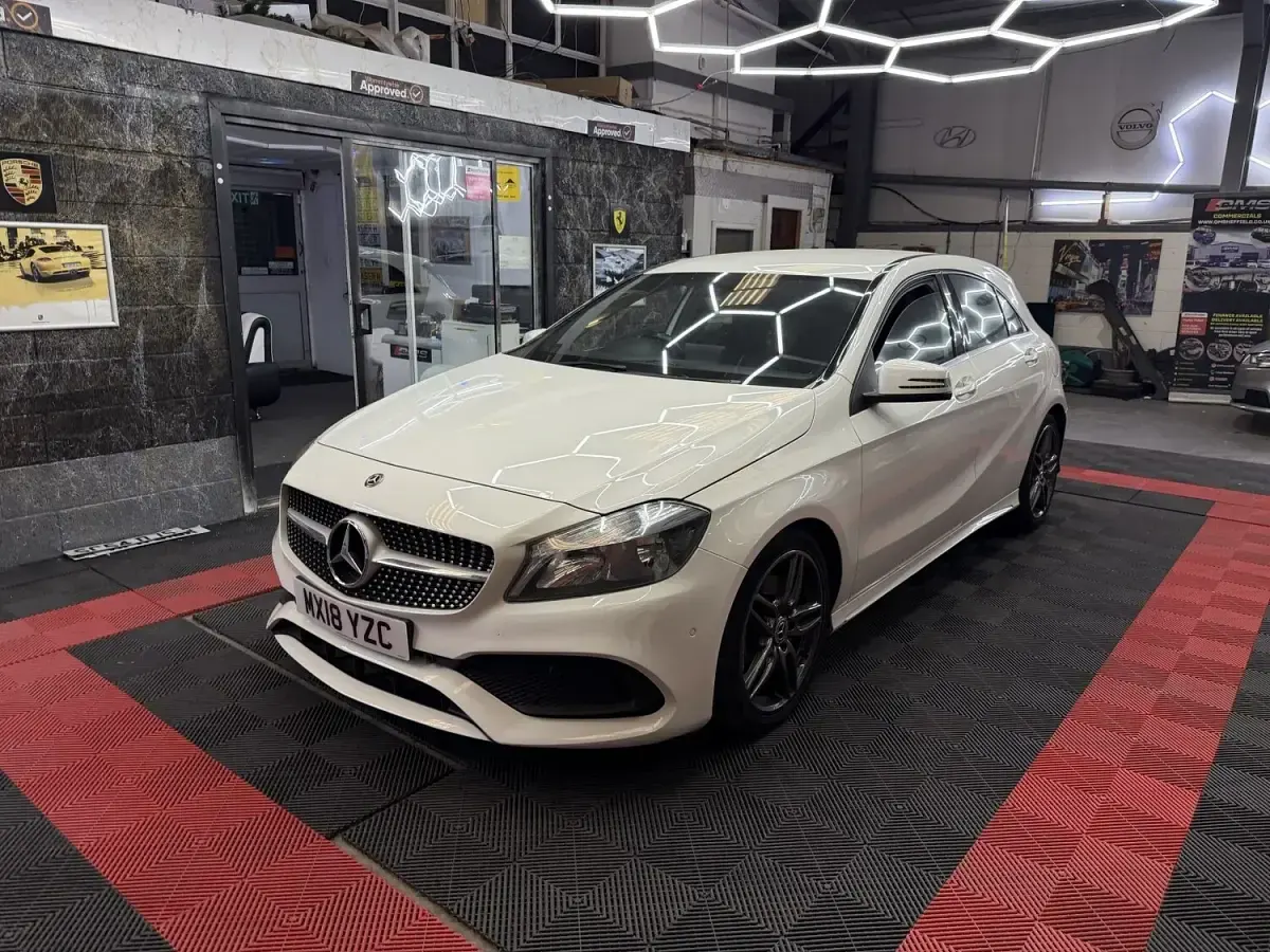Used Mercedes A220 AMG line 2018 White Hatchback