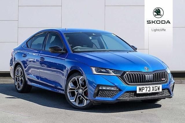 Race blue metallic Used 2023 Skoda Octavia vRS Hatchback | £26,990 (Expensive) - Image 1/4