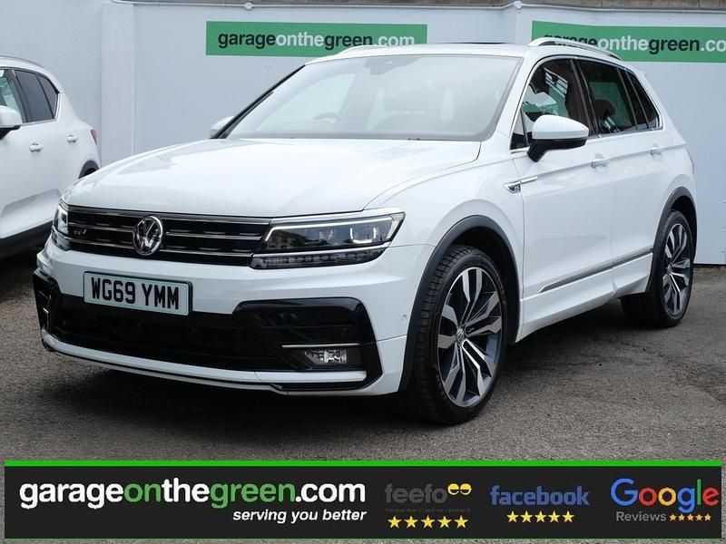 Pure white Used 2019 VW Tiguan R-line SUV | £24,995 (A bit pricey) - Image 1/4
