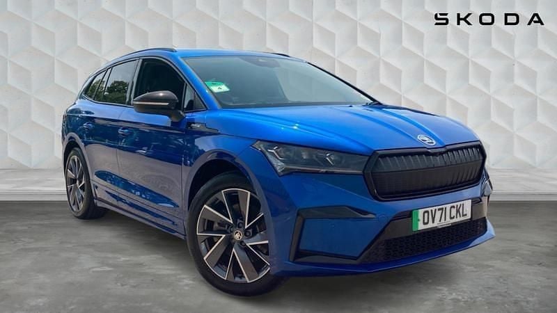 Blue Used 2021 Skoda Enyaq iV SportLine SUV | £25,500 (Fair price) - Image 1/4
